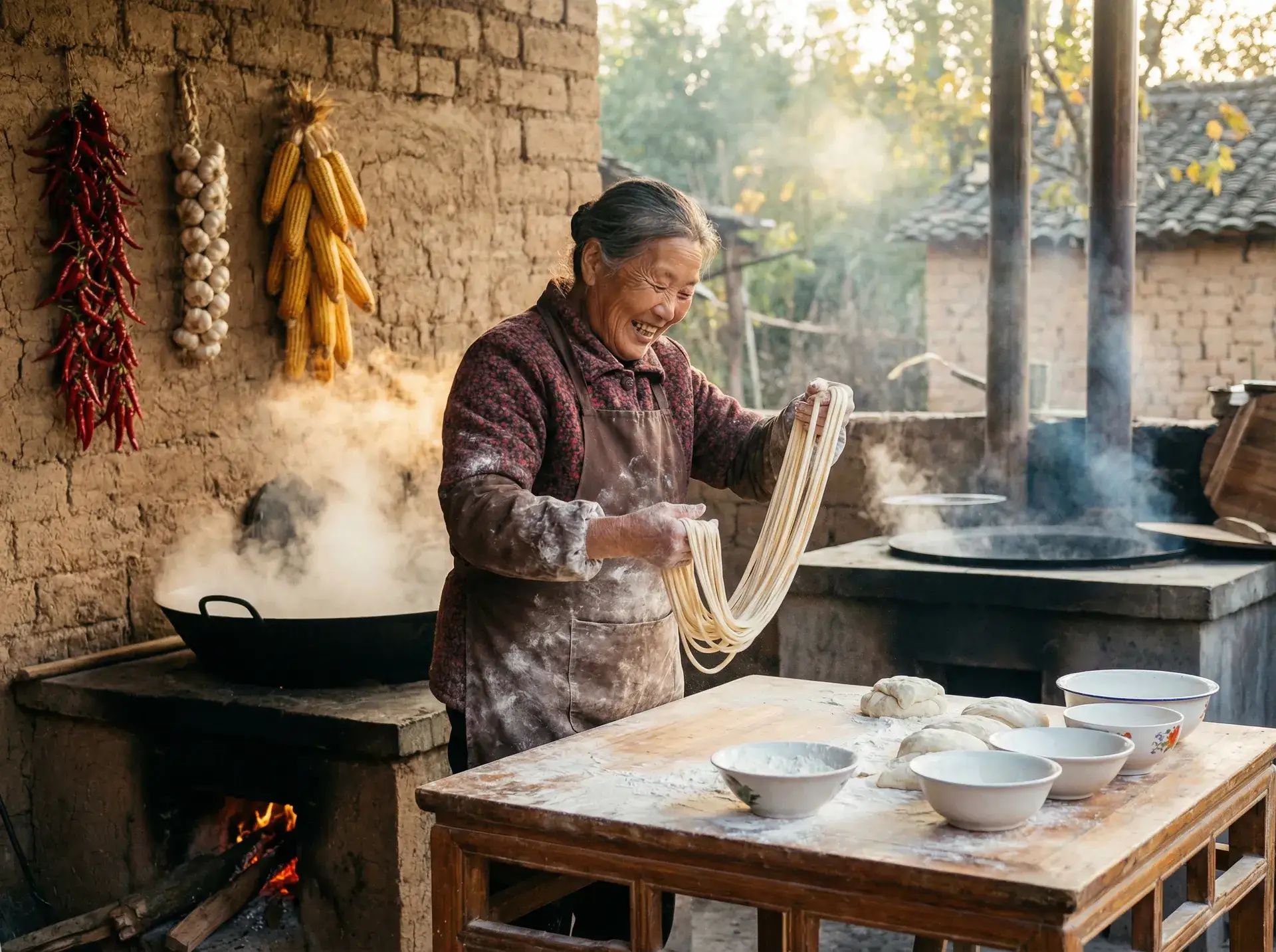 农家大嫂手擀面 - 局域网即时通讯 乡村美食